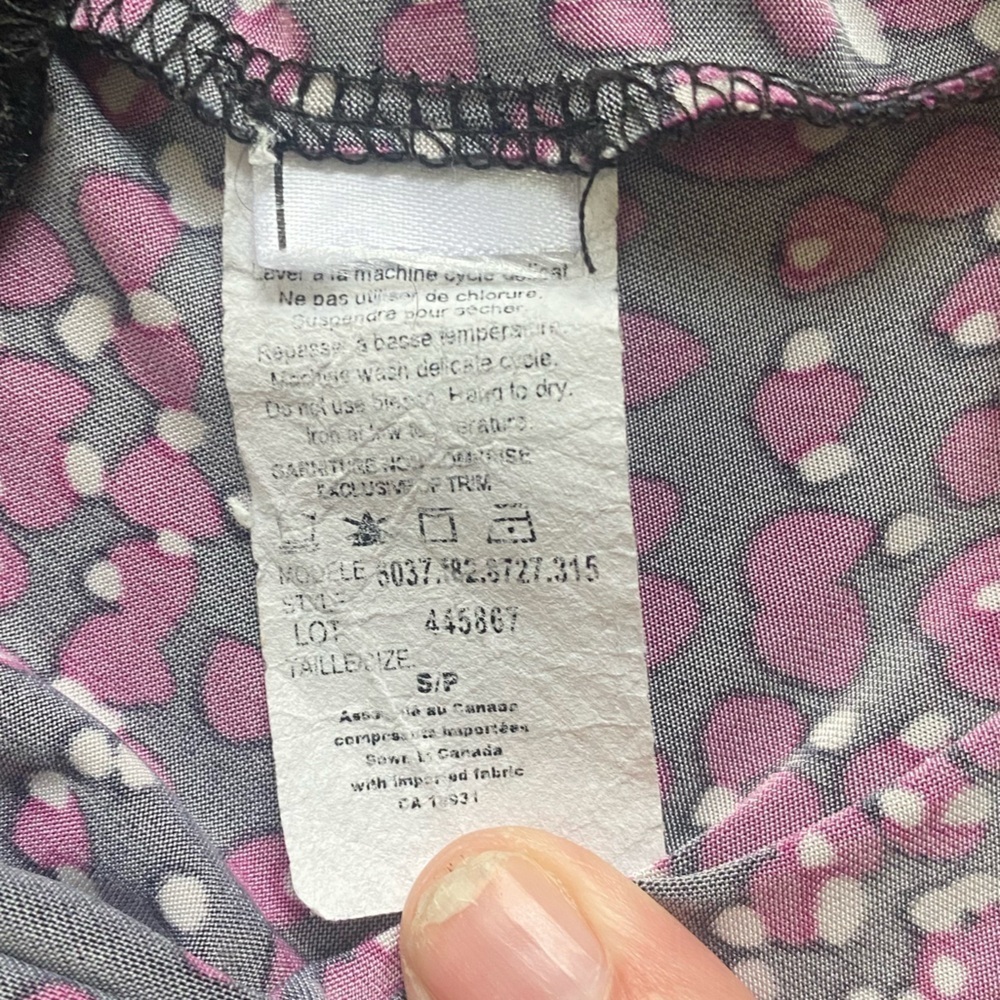 Melanie Lyne Burgundy Sleeveless Printed Top Small - Picture 4 of 9